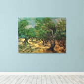 Olive Grove by Vincent van Gogh Canvas Afdruk (Insitu (Houten vloer))