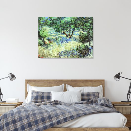Olive Grove by Vincent van Gogh Canvas Afdruk (Insitu (Slaapkamer))