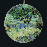 Olive Grove by Vincent van Gogh Keramisch Ornament<br><div class="desc">Olive Grove van Vincent van Gogh is een kunstschilderij van impressionisme natuur. Van Gogh schilderde meer dan een dozijn landschappen met olijfbomen terwijl hij in het zuiden van Frankrijk woonde. Een boomgaard vol fruitbomen op een boerderij in het zomerseizoen. Over de kunstenaar: Vincent Willem van Gogh (1853-1890) was een van...</div>