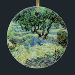 Olive Grove by Vincent van Gogh Keramisch Ornament<br><div class="desc">Olive Grove van Vincent van Gogh is een kunstschilderij van impressionisme natuur. Van Gogh schilderde meer dan een dozijn landschappen met olijfbomen terwijl hij in het zuiden van Frankrijk woonde. Een boomgaard vol fruitbomen op een boerderij in het zomerseizoen. Over de kunstenaar: Vincent Willem van Gogh (1853-1890) was een van...</div>