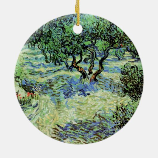 Olive Grove by Vincent van Gogh Keramisch Ornament (Achterkant)
