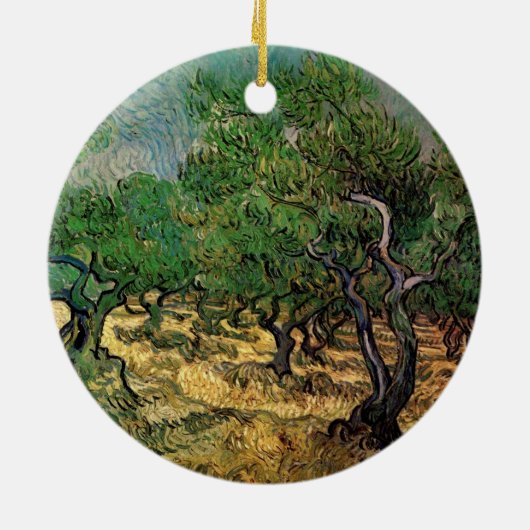 Olive Grove by Vincent van Gogh Keramisch Ornament (Achterkant)