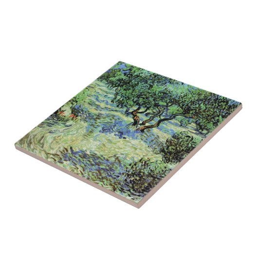 Olive Grove by Vincent van Gogh Tegeltje (Zijkant)