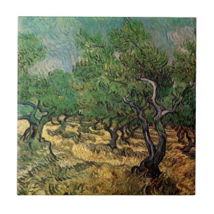 Olive Grove by Vincent van Gogh Tegeltje