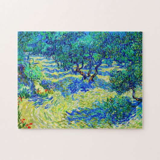 Olive Grove by Vincent Van Gogh vibrant art Legpuzzel (Horizontaal)