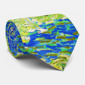 Olive Grove by Vincent Van Gogh vibrant art Stropdas (Opgerold)