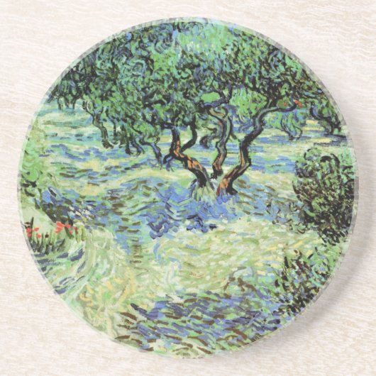 Olive Grove by Vincent van Gogh Zandsteen Onderzetter (Voorkant)