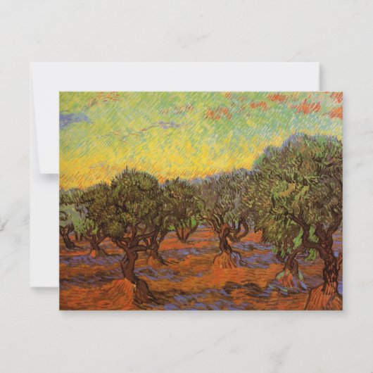 Olive Grove, Oranje Sky van Vincent van Gogh (Voorkant)