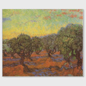 Olive Grove, Oranje Sky van Vincent van Gogh Cadeaupapier (Vlak)