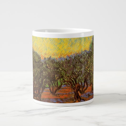 Olive Grove, Oranje Sky van Vincent van Gogh Grote Koffiekop (Voorkant)