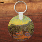 Olive Grove, Oranje Sky van Vincent van Gogh Sleutelhanger (Voorkant)