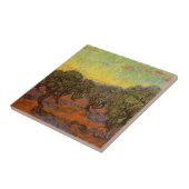 Olive Grove, Oranje Sky van Vincent van Gogh Tegeltje (Zijkant)