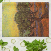 Olive Grove, Oranje Sky van Vincent van Gogh Theedoek (Gevouwen)