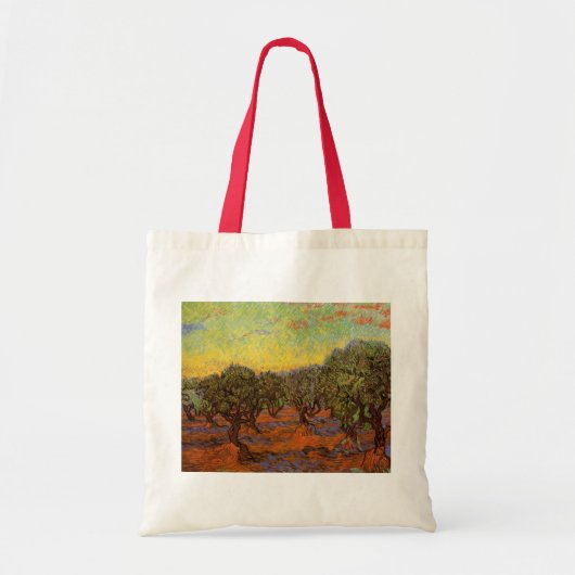 Olive Grove, Oranje Sky van Vincent van Gogh Tote Bag (Voorkant)