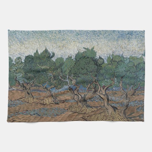 Olive Grove van Vincent Van Gogh Theedoek (Horizontaal)
