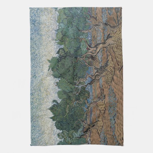 Olive Grove van Vincent Van Gogh Theedoek (Verticaal)