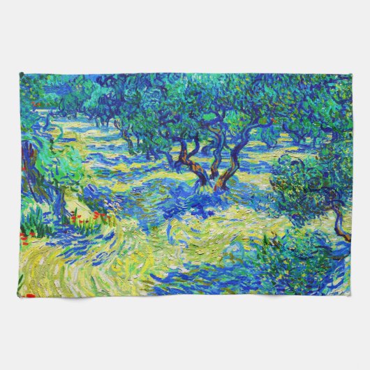 Olive Grove van Vincent Van Gogh Theedoek (Horizontaal)