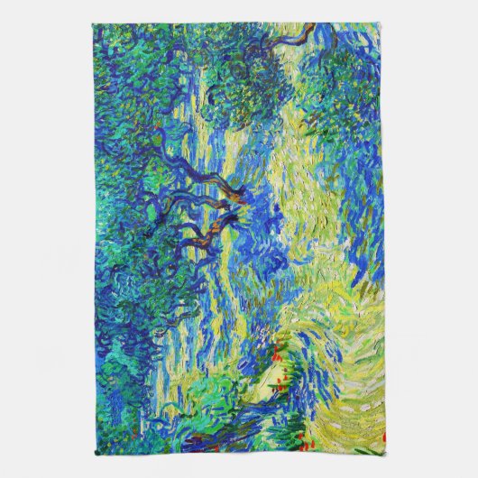 Olive Grove van Vincent Van Gogh Theedoek (Verticaal)