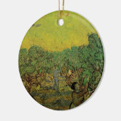 Olive Grove with Picking Figures, Vincent van Gogh Keramisch Ornament (Links)