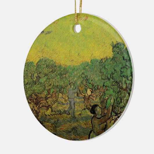 Olive Grove with Picking Figures, Vincent van Gogh Keramisch Ornament (Links)