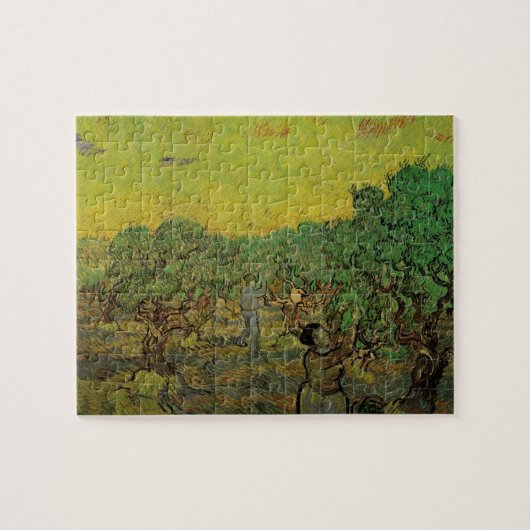Olive Grove with Picking Figures, Vincent van Gogh Legpuzzel (Horizontaal)