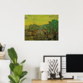 Olive Grove with Picking Figures, Vincent van Gogh Poster (Thuiskantoor)