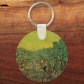 Olive Grove with Picking Figures, Vincent van Gogh Sleutelhanger (Voorkant)