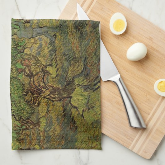 Olive Grove with Picking Figures, Vincent van Gogh Theedoek (Quarter Fold)