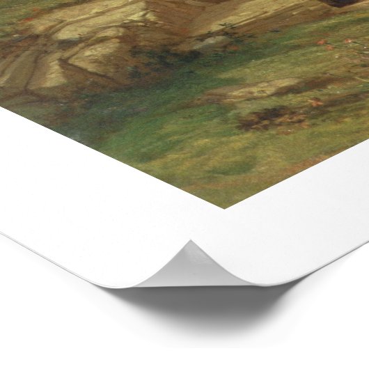 Olive Groves at Varenna, Lake Como, Italië, 1861 ( Poster (Hoek)