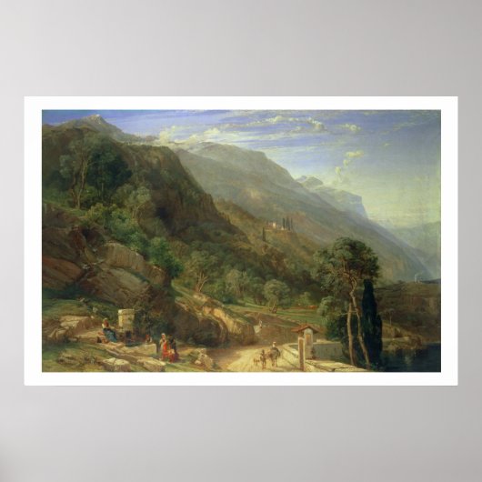 Olive Groves at Varenna, Lake Como, Italië, 1861 ( Poster (Voorkant)