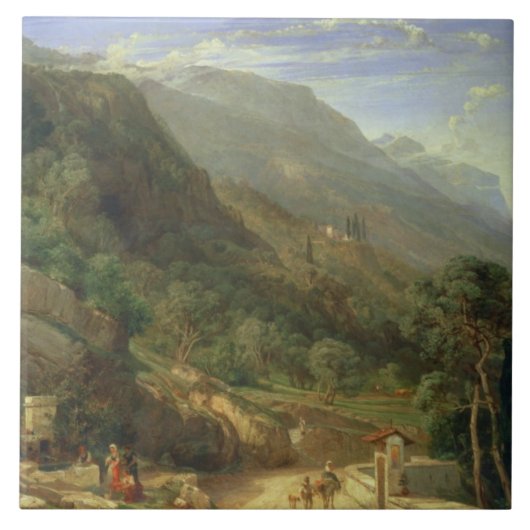 Olive Groves at Varenna, Lake Como, Italië, 1861 ( Tegeltje (Voorkant)