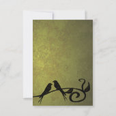 Olive Grunge Vines Bridal Shower Invitation Kaart (Achterkant)