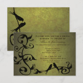 Olive Grunge Vines Bridal Shower Invitation Kaart (Voorkant / Achterkant)