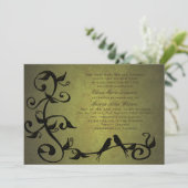 Olive Grunge Vines Weddenschap Kaart (Staand voorkant)