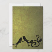 Olive Grunge Vines Weddenschap Kaart (Achterkant)