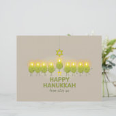 Olive Hanukkah Menorah (Staand voorkant)