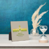 Olive Hanukkah Menorah Fotoplaat (Insitu)