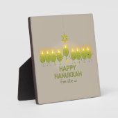 Olive Hanukkah Menorah Fotoplaat (Voorkant)
