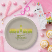 Olive Hanukkah Menorah Papieren Bordje (Feest)