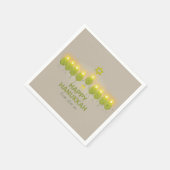 Olive Hanukkah Menorah Servet (Hoek)