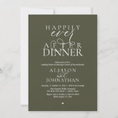 Olive Happily Ever After Diner Moderne Bruiloft Kaart (Voorkant)