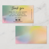 Olive-hartmedia Bedankt mini-Visitekaartje invoege Visitekaartje (Voorkant / Achterkant)
