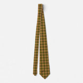 Olive Harvest Gold Plaid Tartan Retro Neck Tie Stropdas (Achterkant)
