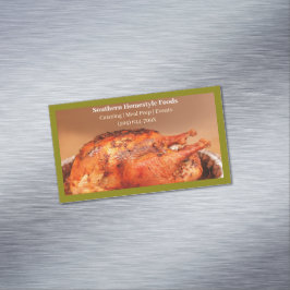 Olive Homestyle Gekookt Turkije Vlees Bereid Voeds Magnetisch Visitekaartje