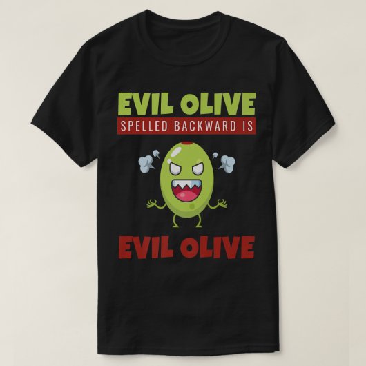 Olive I Evil Olive I Olive Lover Vegan Evil T-shirt (Design voorkant)
