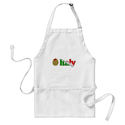 Olive (I Love) Italië Standaard Schort (Voorkant)