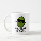 Olive Ik ben Kewl Cool Olive Pun Koffiemok (Links)