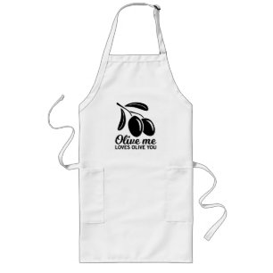 Olive Ik hou van Olive je grappige Chef Gift Lang Schort
