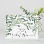 Olive, jij wordt mijn bruidsmeisje kaart (Staand voorkant)