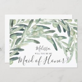 Olive, jij wordt mijn bruidsmeisje kaart